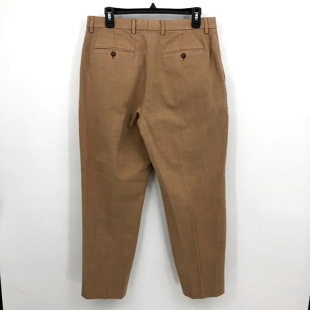 J.CREW Men's Kenmare Relaxed-fit Suit Pants 28x32 Tan Basketweave BM235 NWT